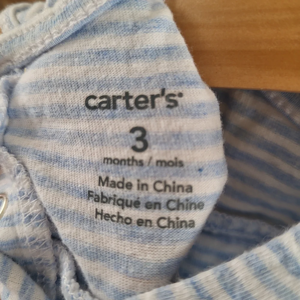 Carter's Blue and White Striped Baby Romper